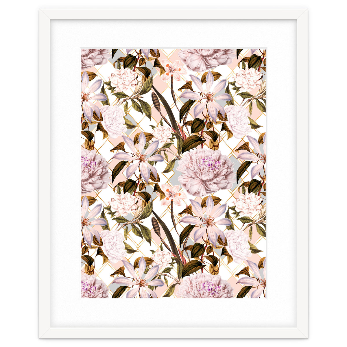 Pink flowering in geometric