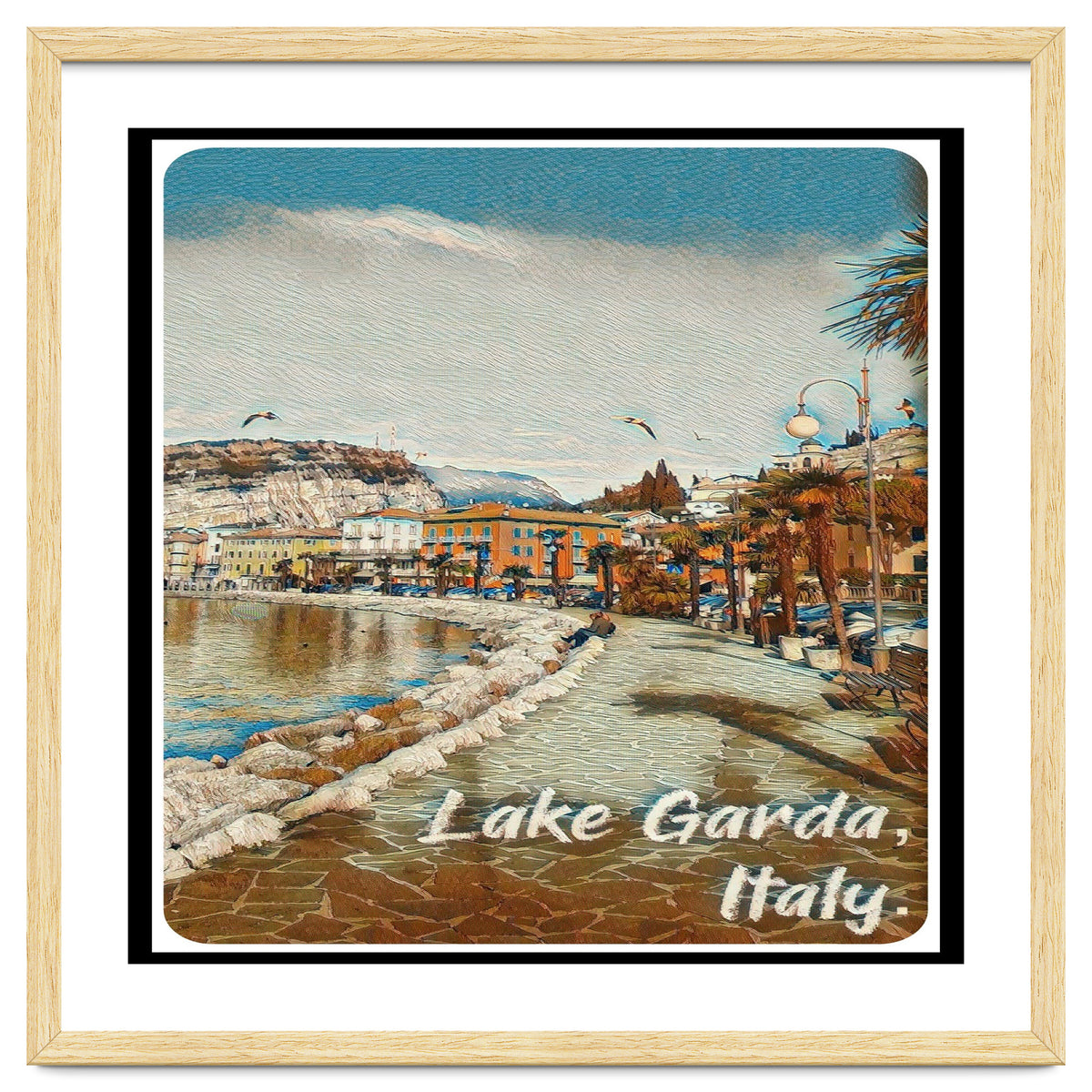 Birds And People On Lake Garda