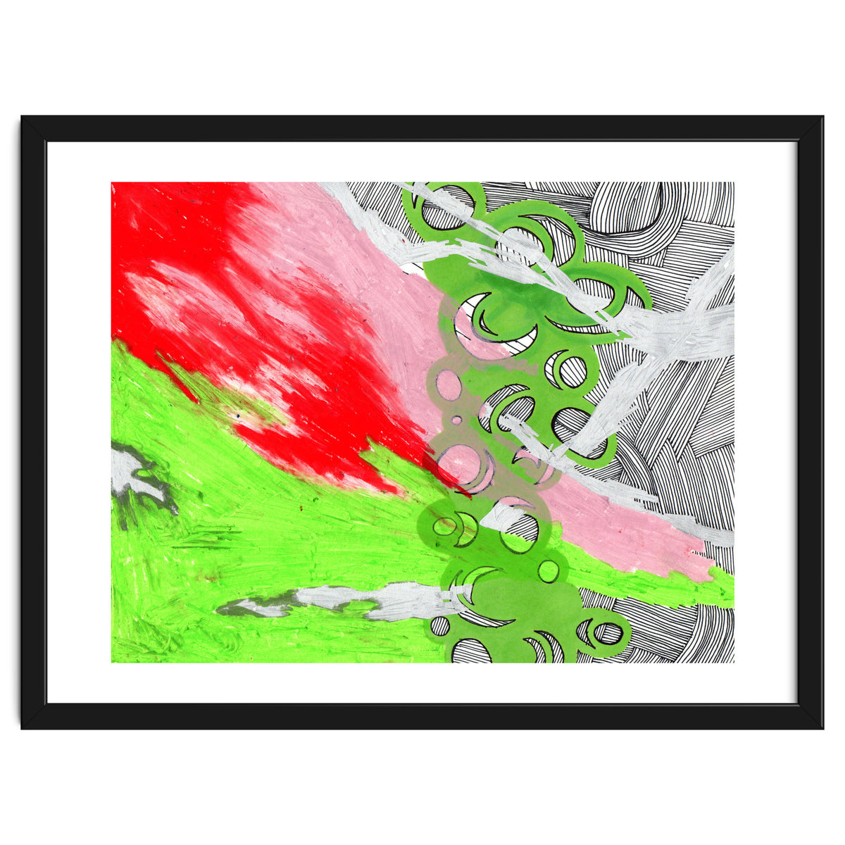 Green and Pink Spill