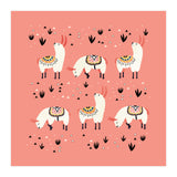 White Llamas In Pink Desert (Print Only) thumbnail