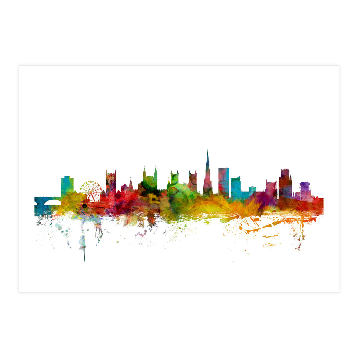 Bristol England Skyline (Print Only)