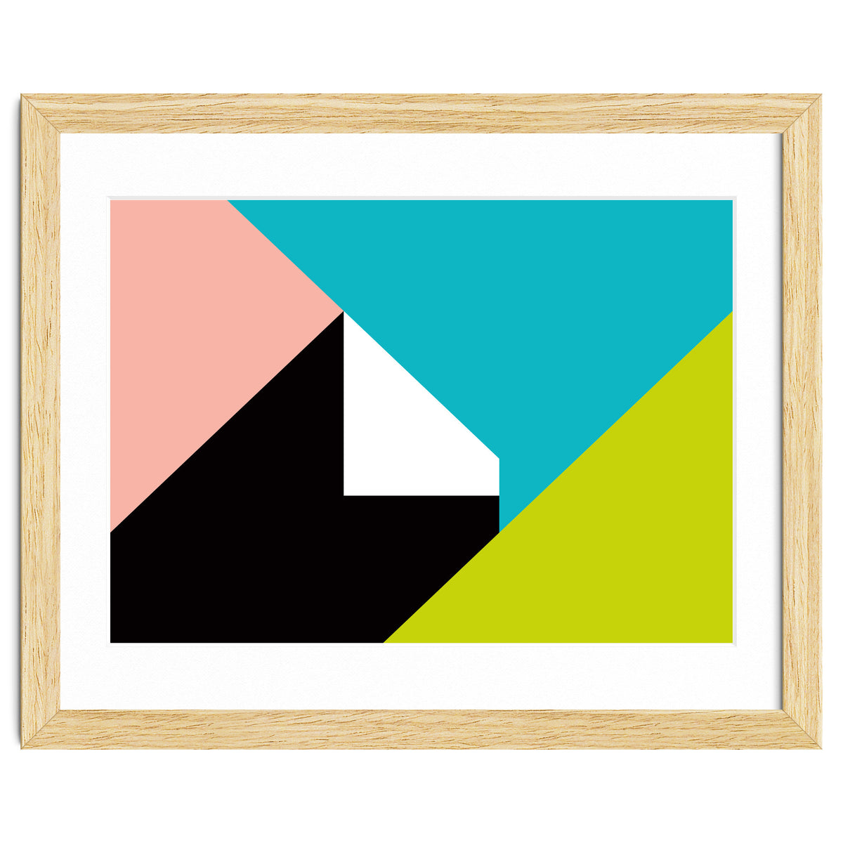 Geometric Shapes No. 266 - pink & lime