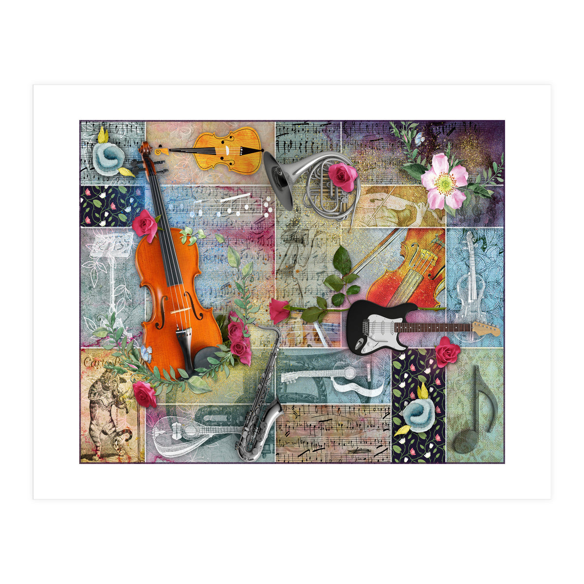 Musical Garden Collage (Print Only)