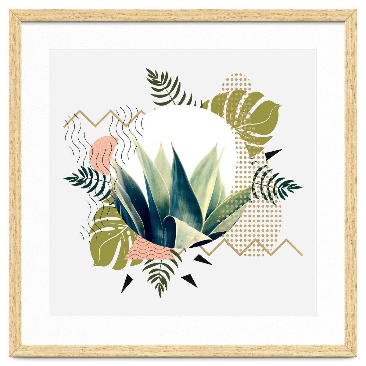 Abstract geometrical and botanical shapes
