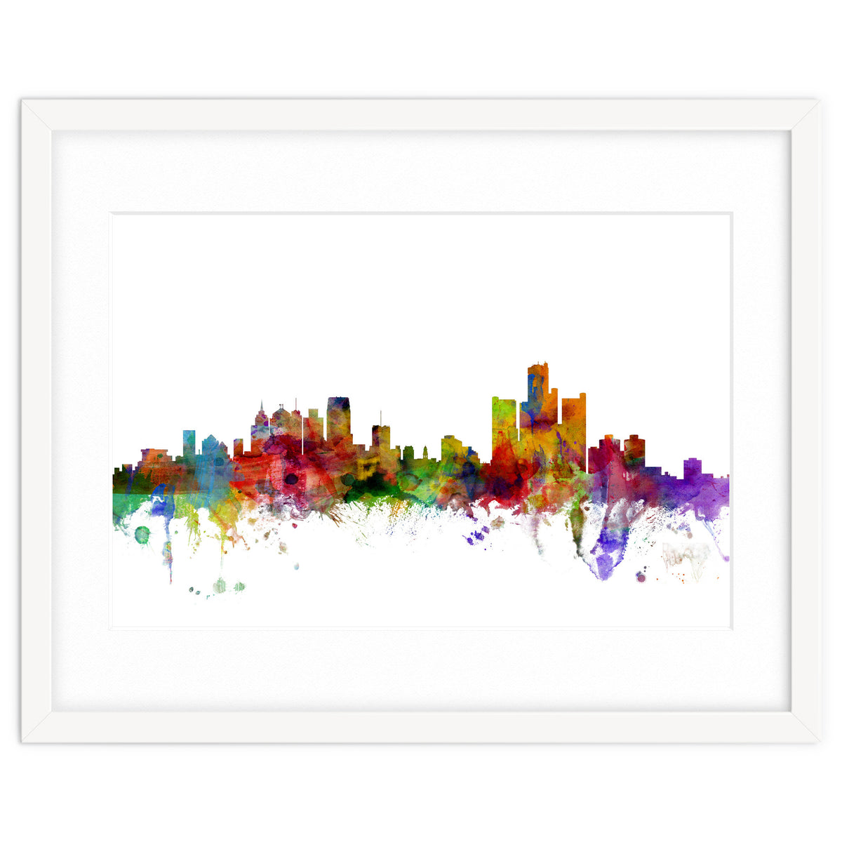 Detroit Michigan Skyline