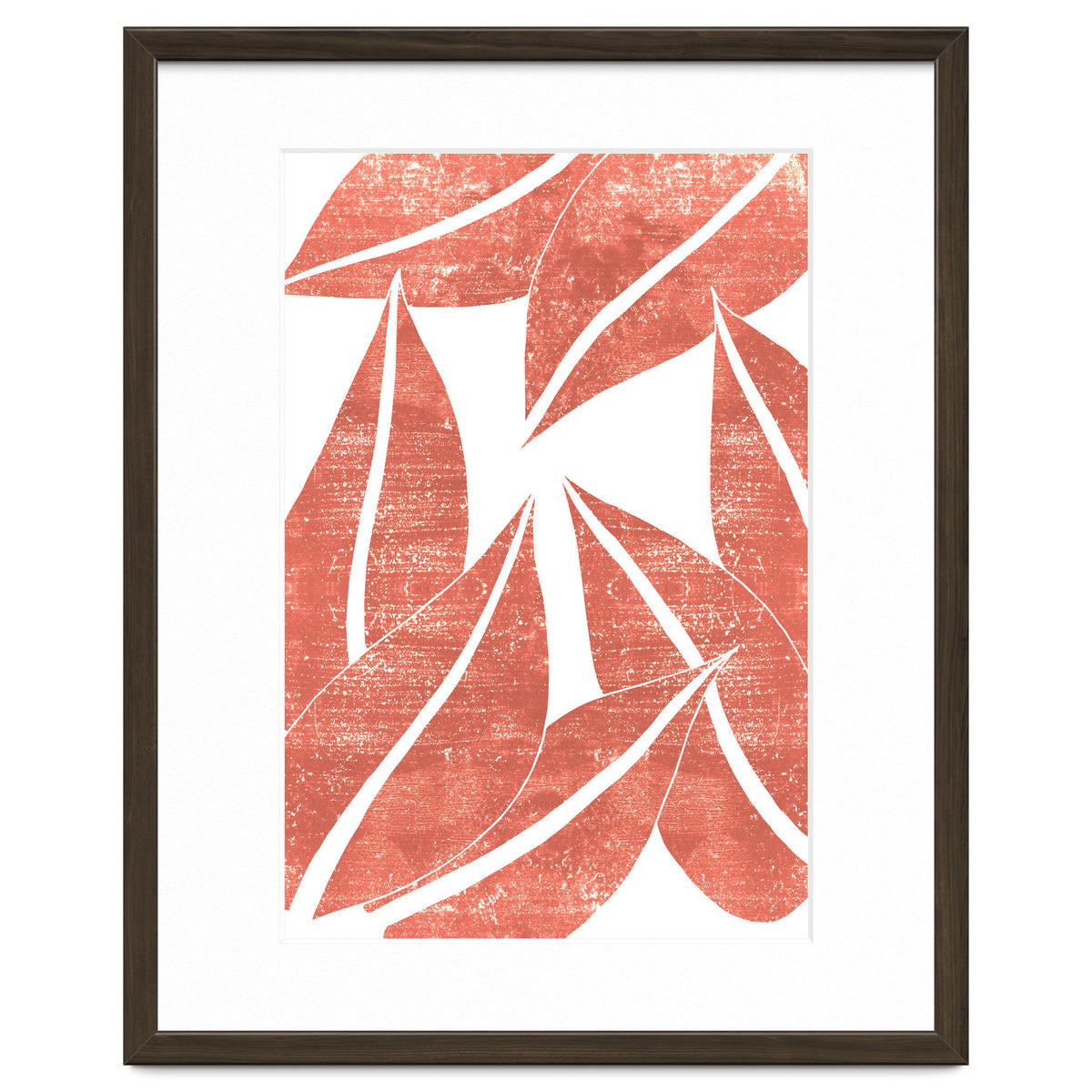 Abstract Terracotta Leaves 1 - Burnt Orange