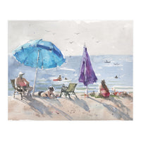 Under an umbrella in the sun. Watercolor (Print Only)