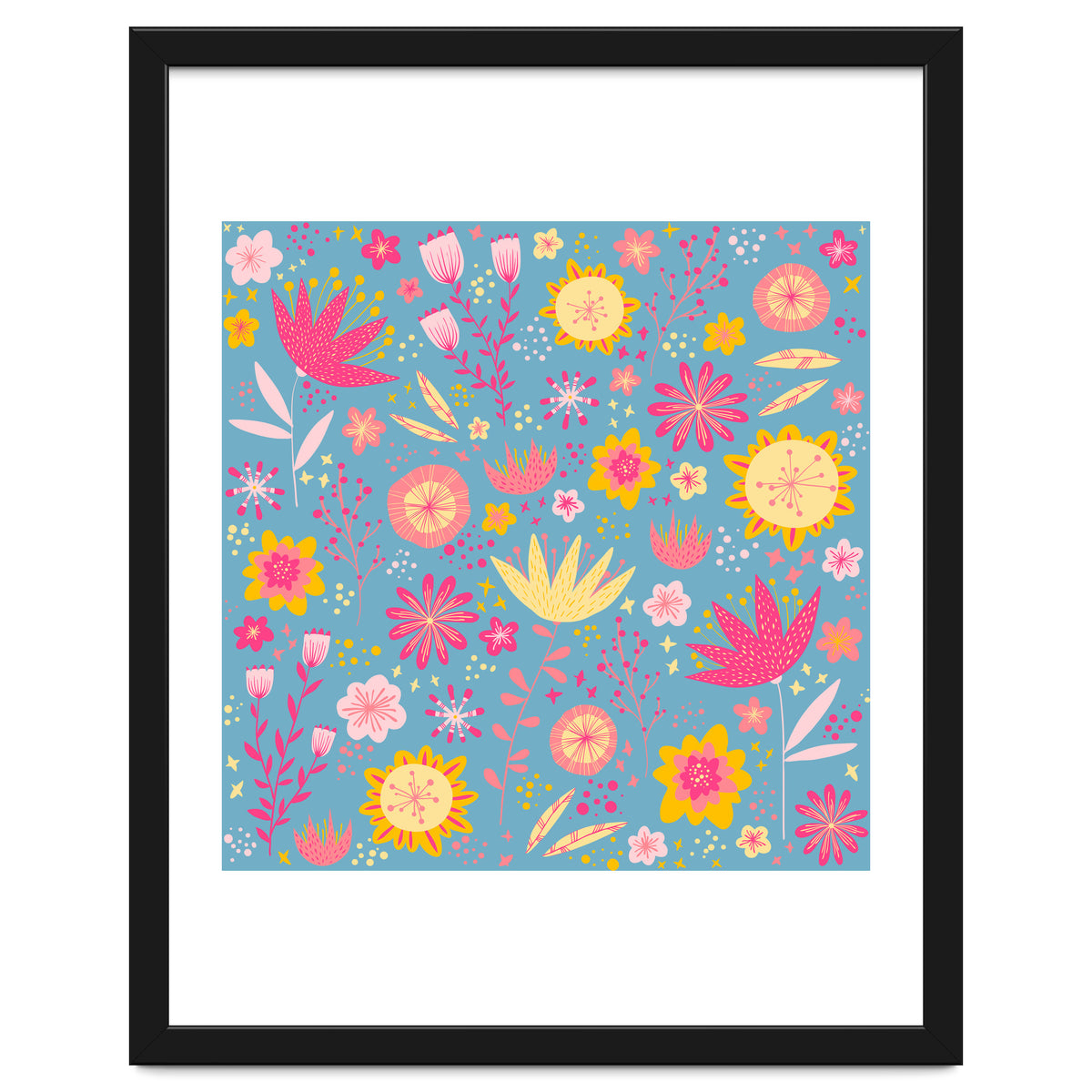 High Summer Flowers Teal