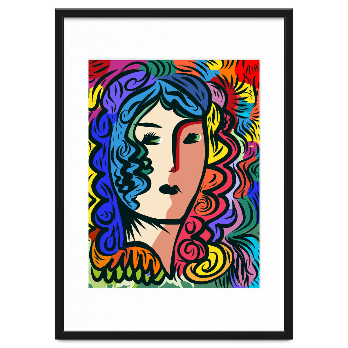 Rainbow Portrait Girl