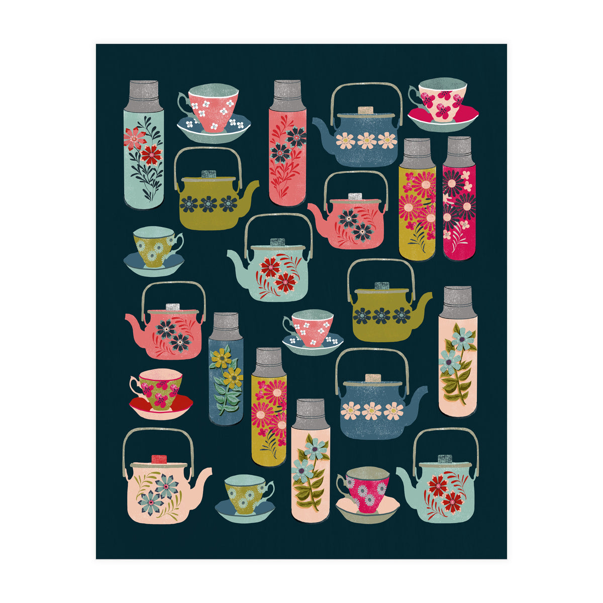 Vintage Thermos and Teapots (Print Only)