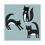 Black and White Tuxedo Cats (Print Only) thumbnail