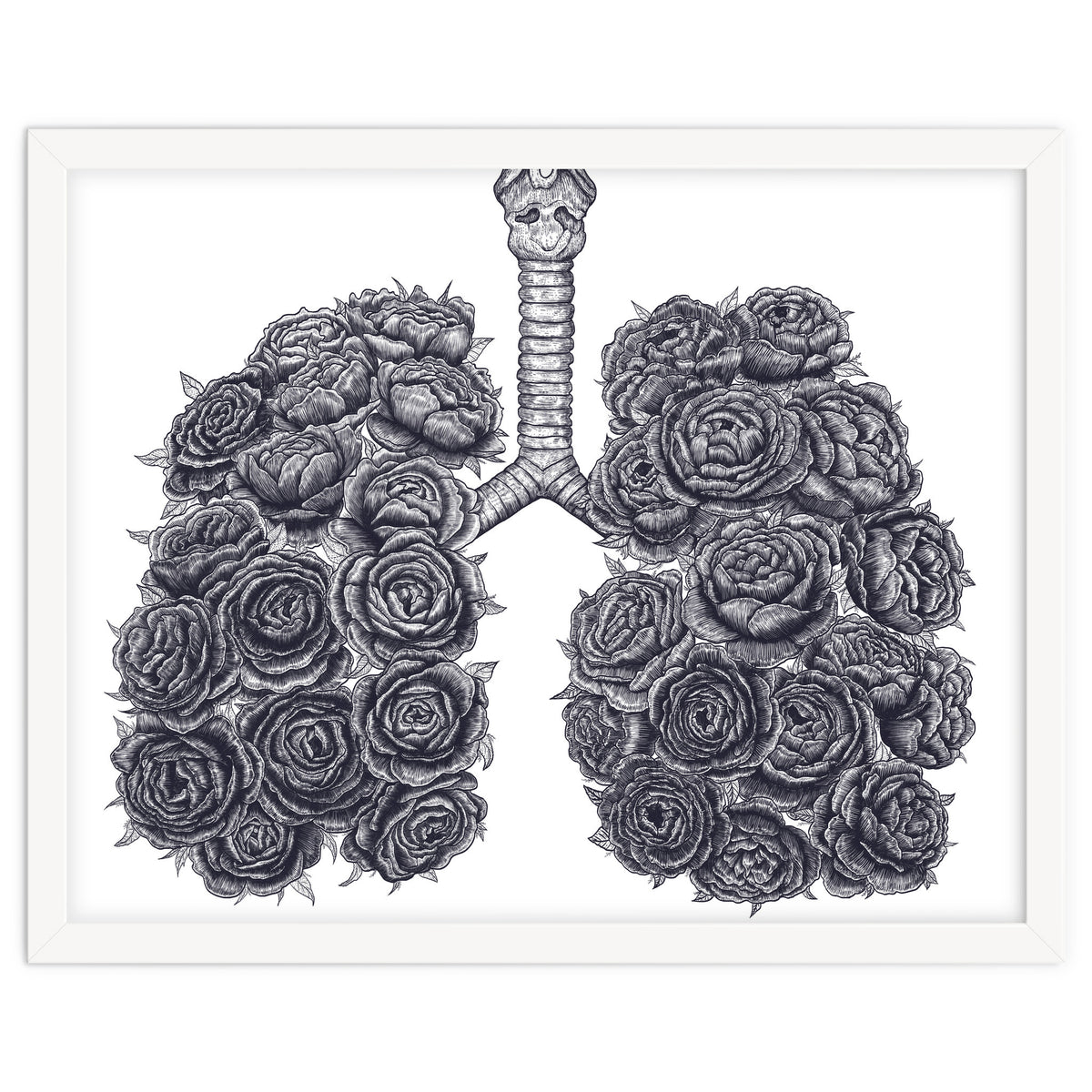 Lungs With Peonies