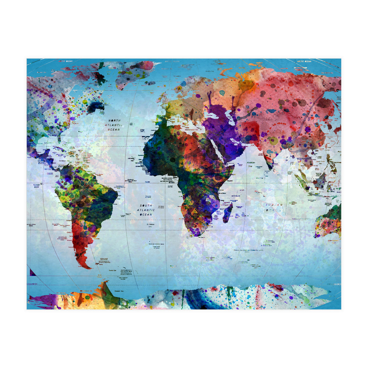 Map Of The World  (Print Only)