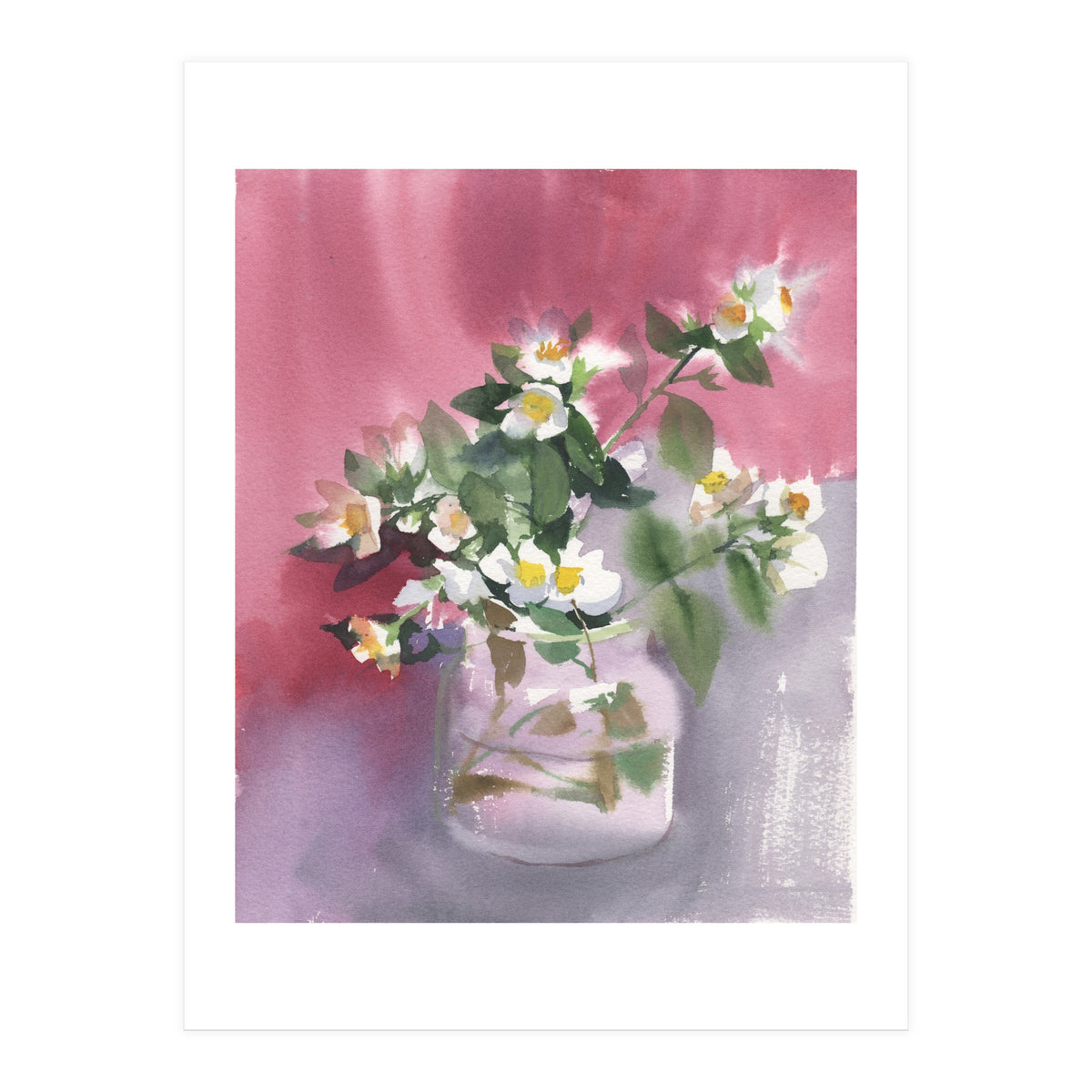 Flowers watercolor painting (Print Only)