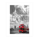 Red Buses in London | Text & Skyline (Print Only) thumbnail