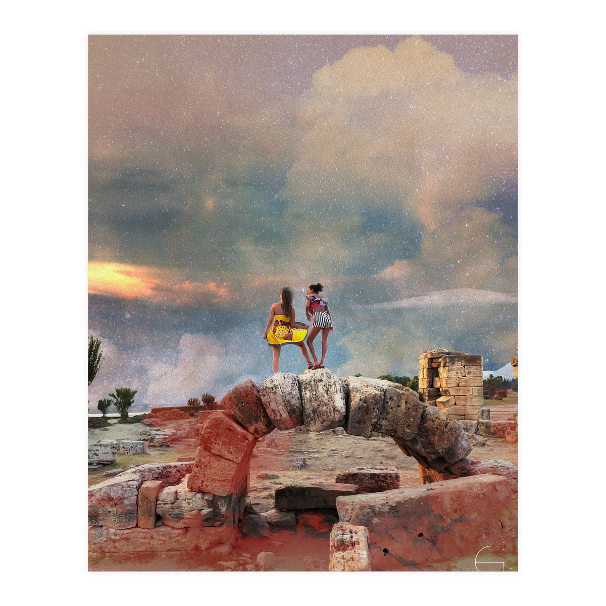 Voyageuses contemplant le crépuscule  (Print Only)