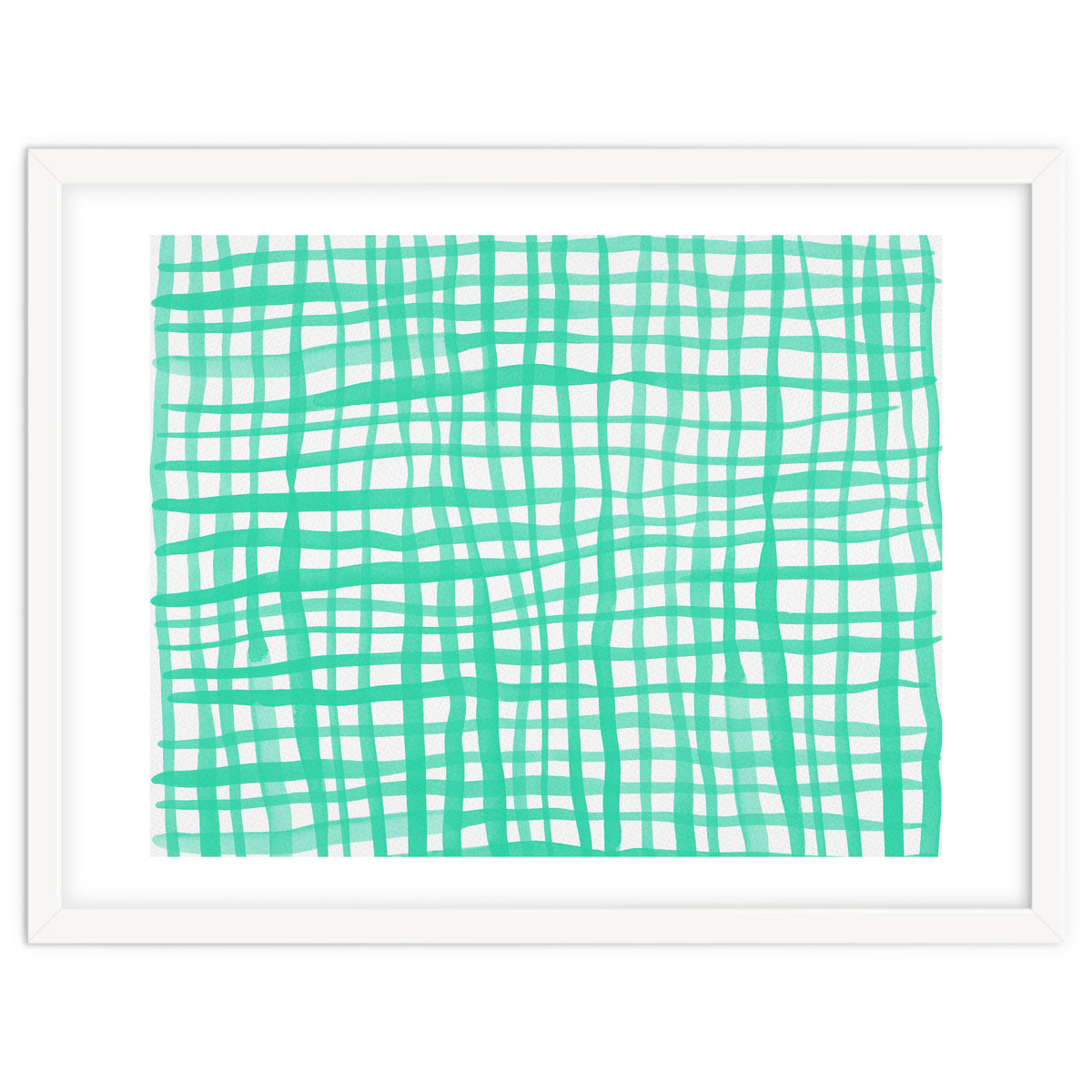 Aqua gingham pattern