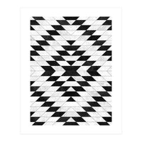 Urban Tribal Pattern No.15 - Aztec - White Concrete (Print Only)