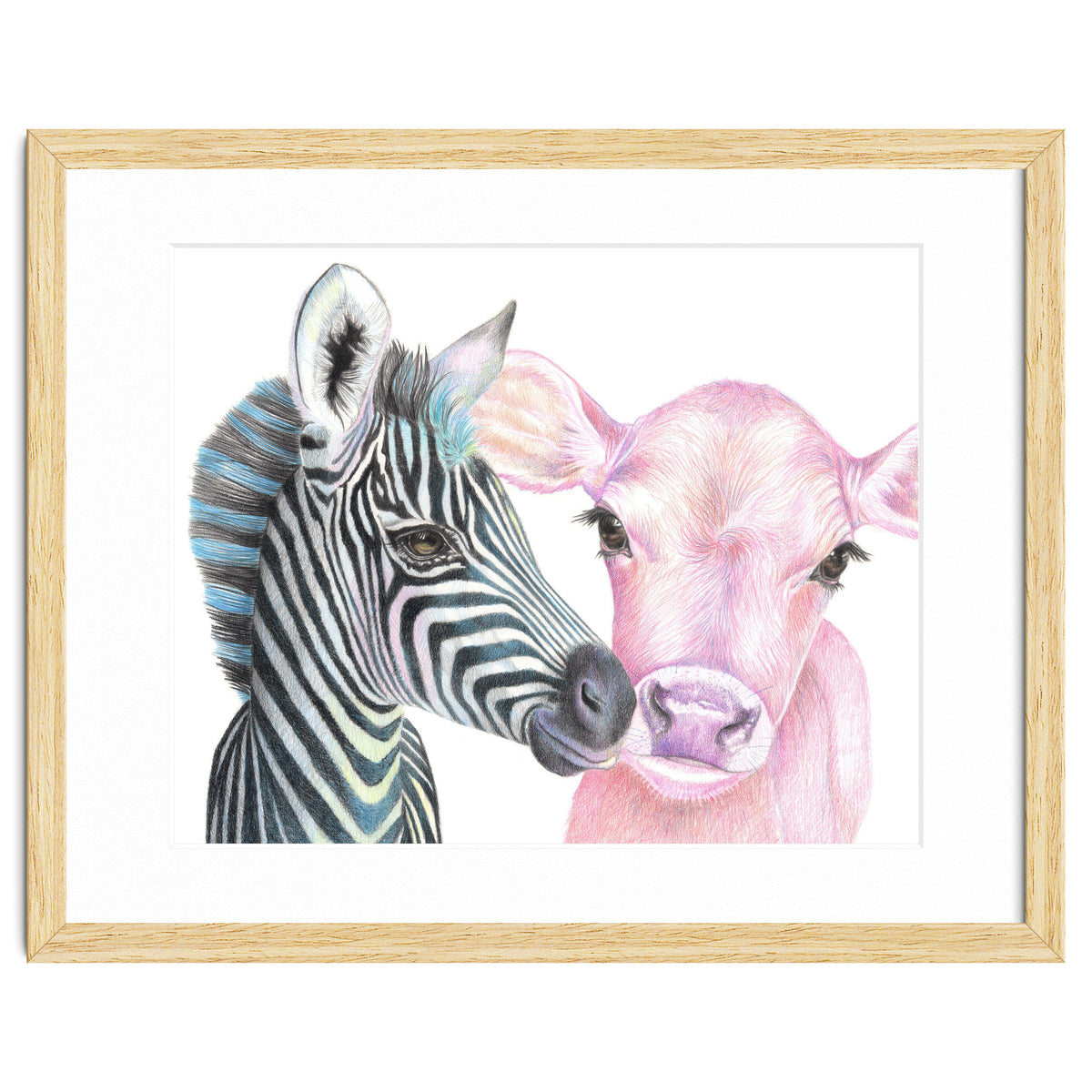 Zebra and Cow