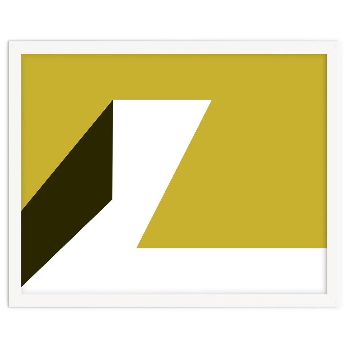 Geometric Shapes No. 78 - mustard, black & white