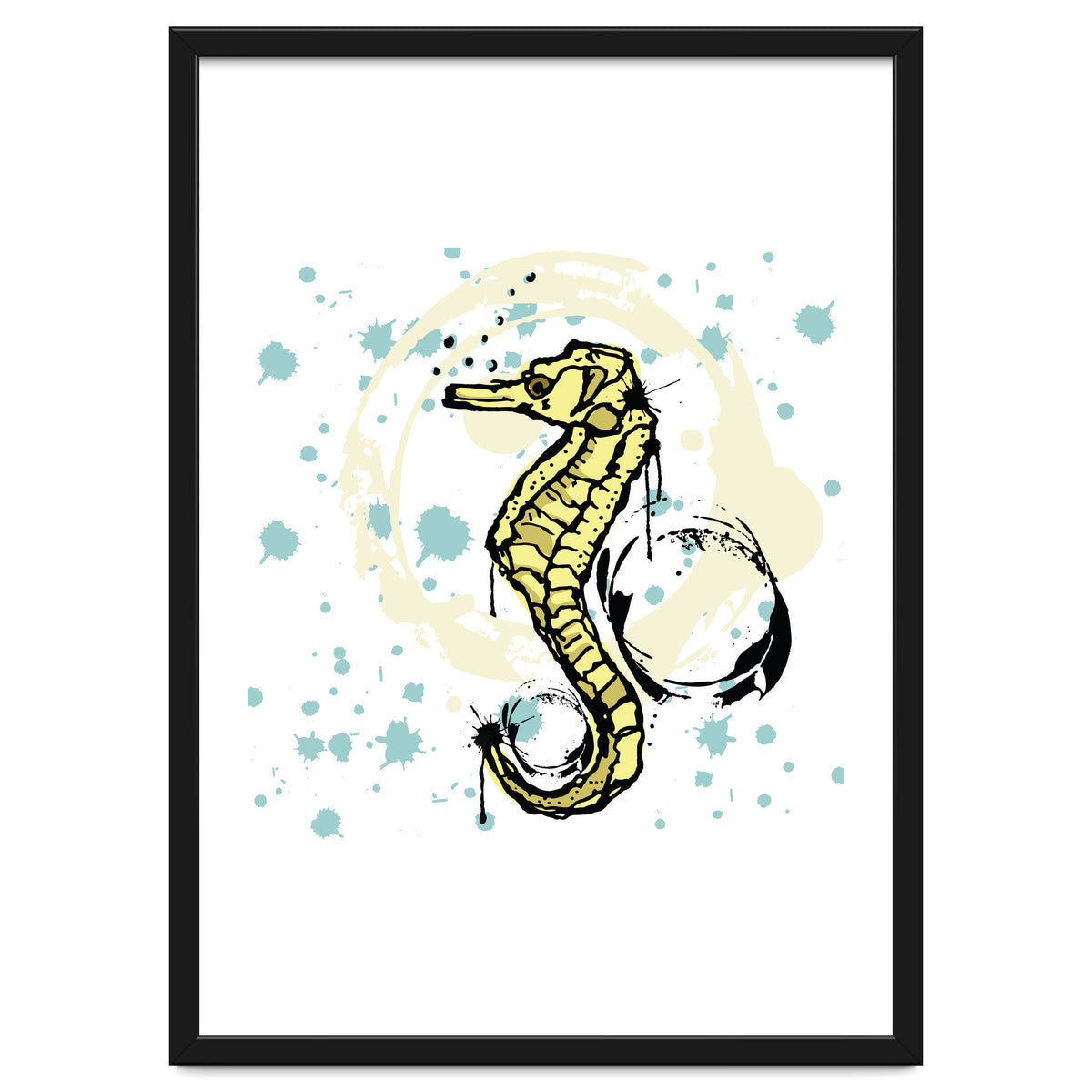 Sea Horse Scribble sketch