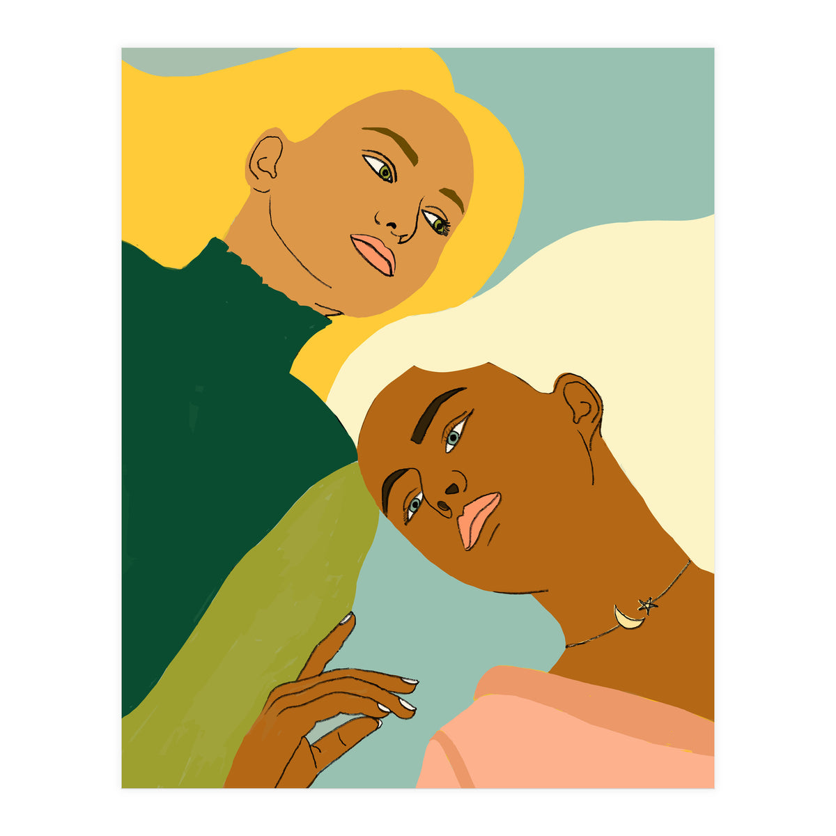 Two Souls One Body I #illustration painting (Print Only)