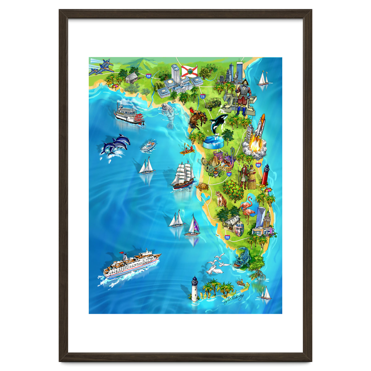 Florida Illustrated Map