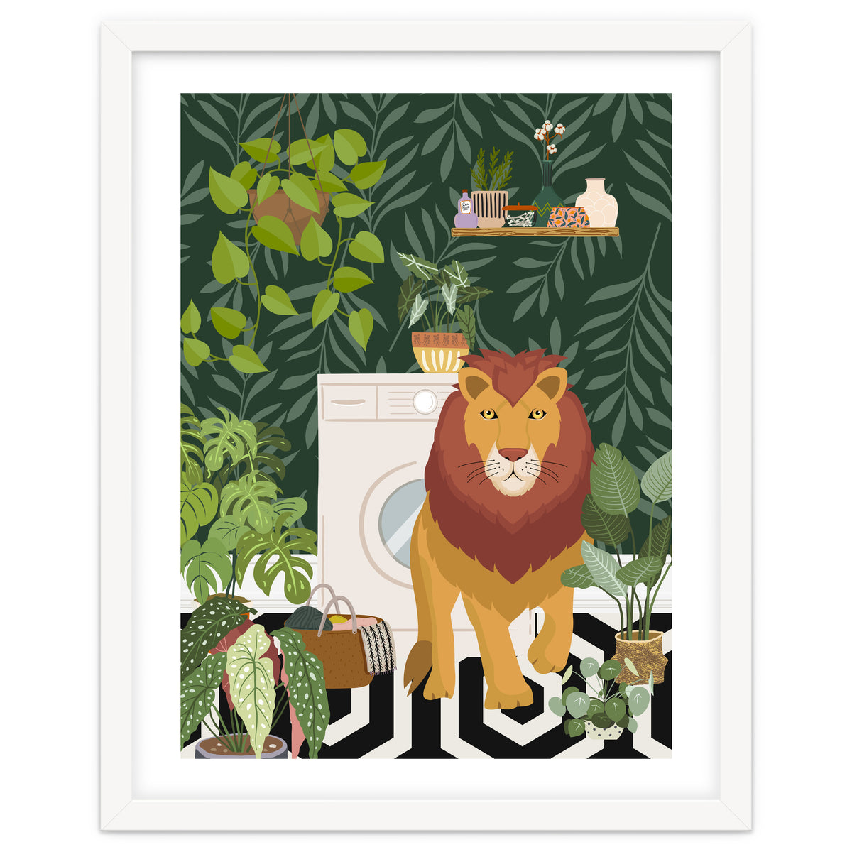 Lion in Laundry Room