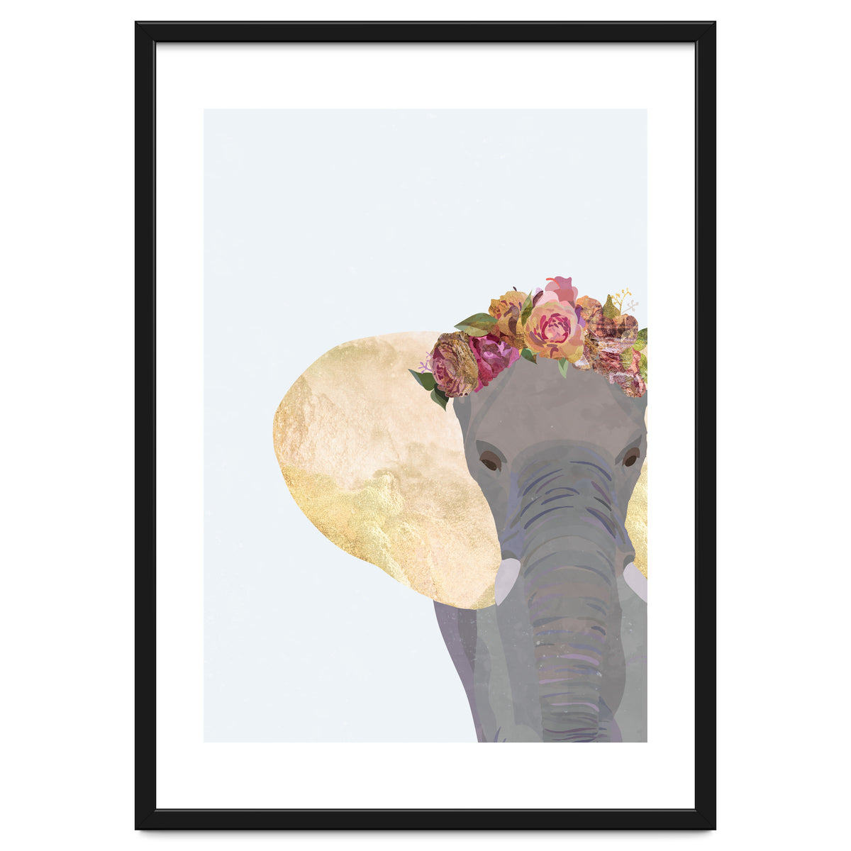 Angelic Boho Elephant Portrait