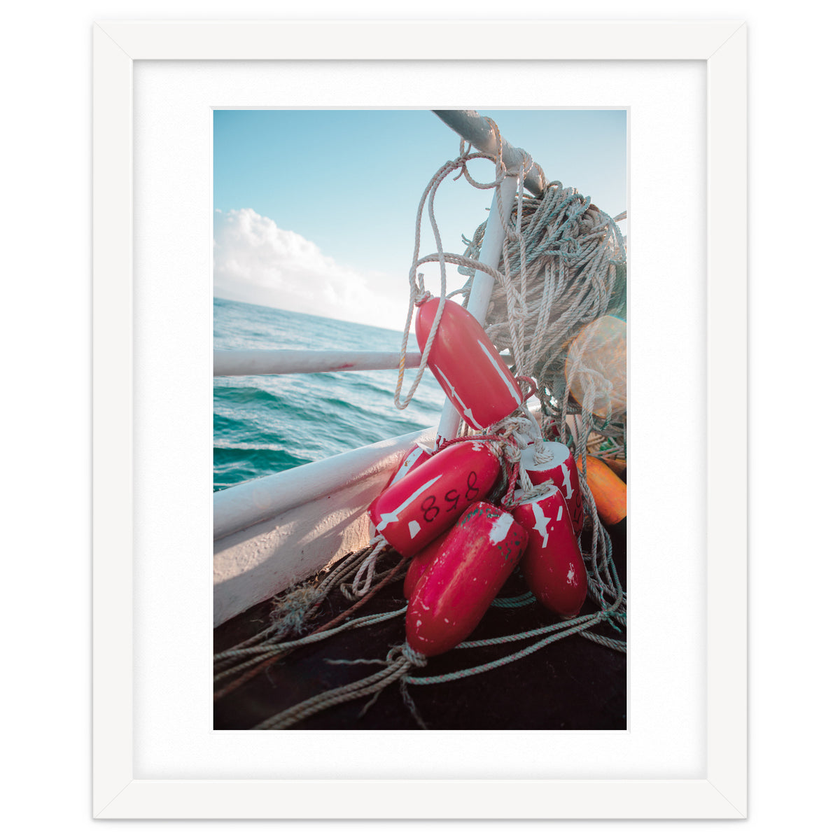 Buoys on a fishing boat