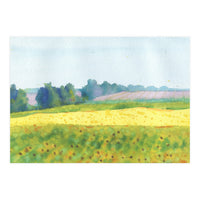 Field landscape. Watercolor (Print Only)