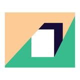 Geometric Shapes No. 61 - pink, green & dark blue (Print Only) thumbnail