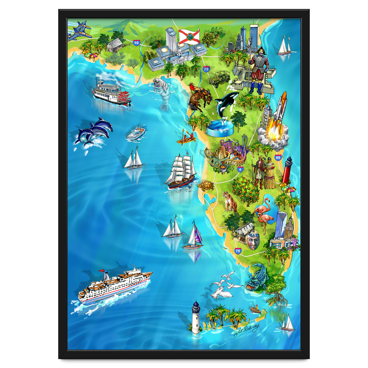 Florida Illustrated Map