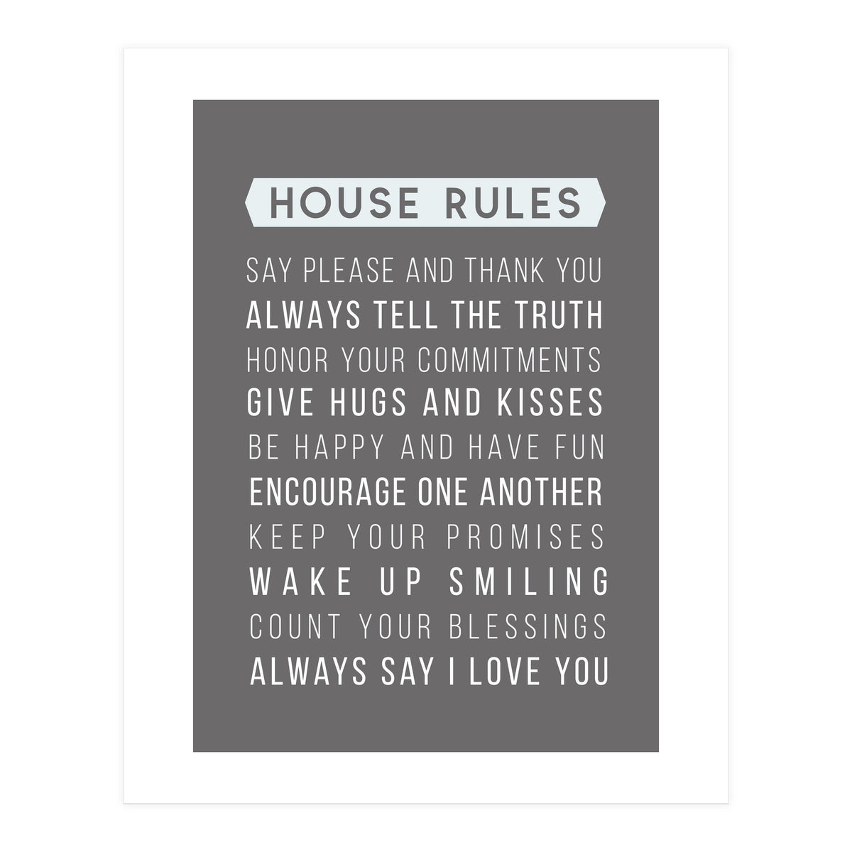 House Rules (Print Only)
