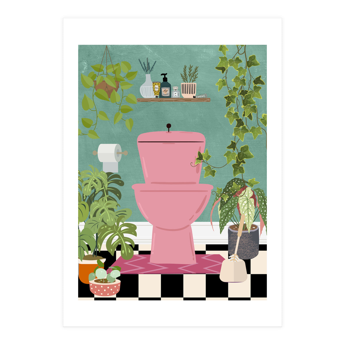 Botanical Loo in Jungle Bathroom (Print Only)
