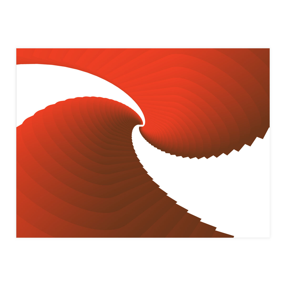 Red & White Spiral  (Print Only)