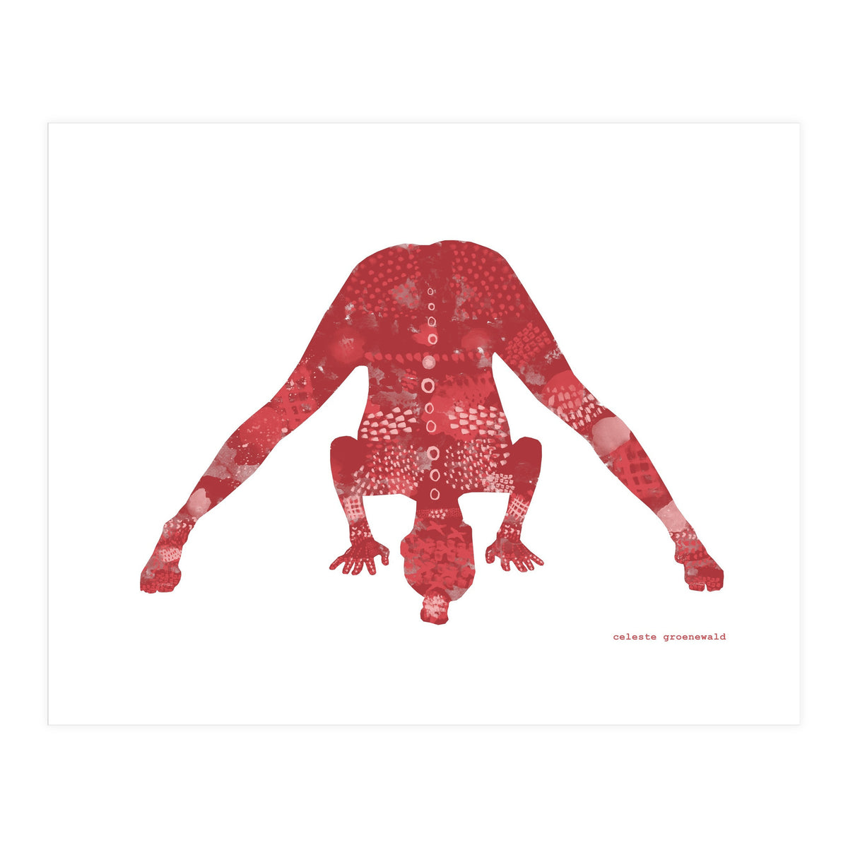 Prasarita Padottanasana in Red (Print Only)