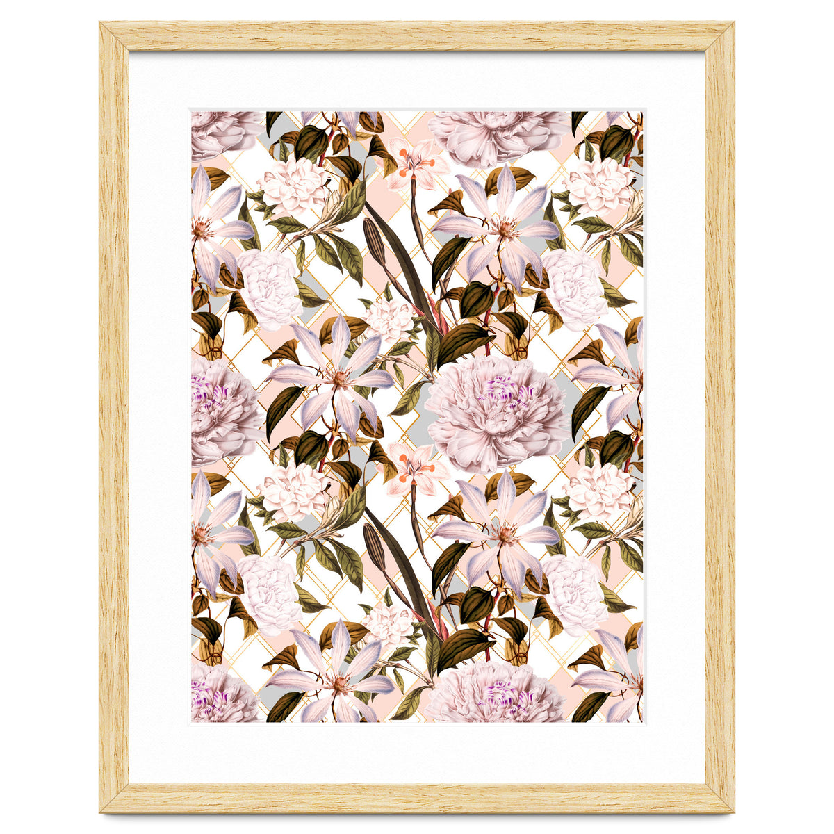 Pink flowering in geometric