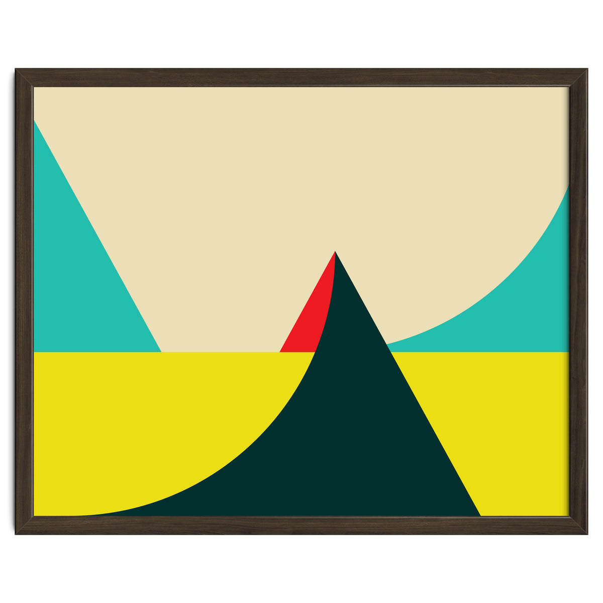 Geometric shapes No. 7 - yellow, turquoise, green & red