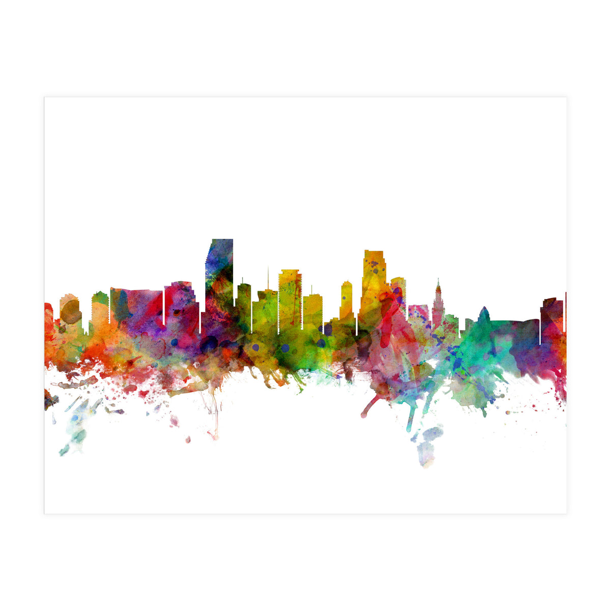 Miami Florida Skyline (Print Only)