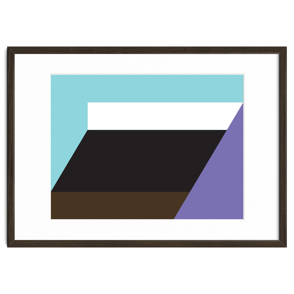 Geometric Shapes No. 34 - purple, blue & black