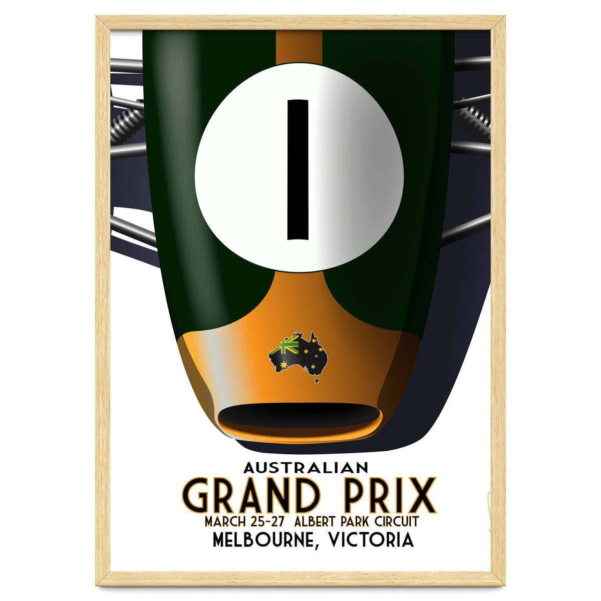 Australian Grand Prix Art Deco poster