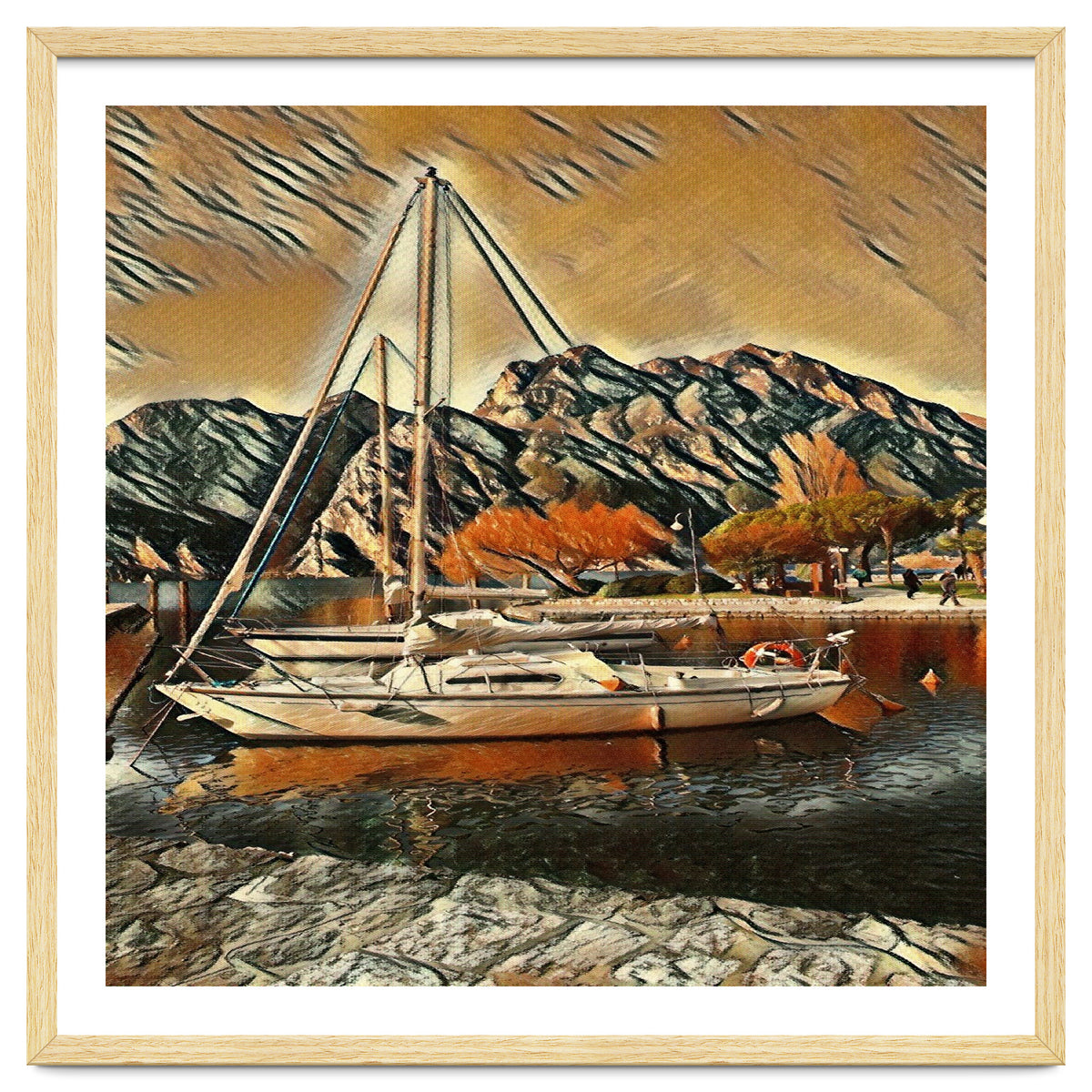 Art boats on Lake Garda, Italia