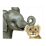 Best Friends, Elephant and Lion (Print Only) thumbnail
