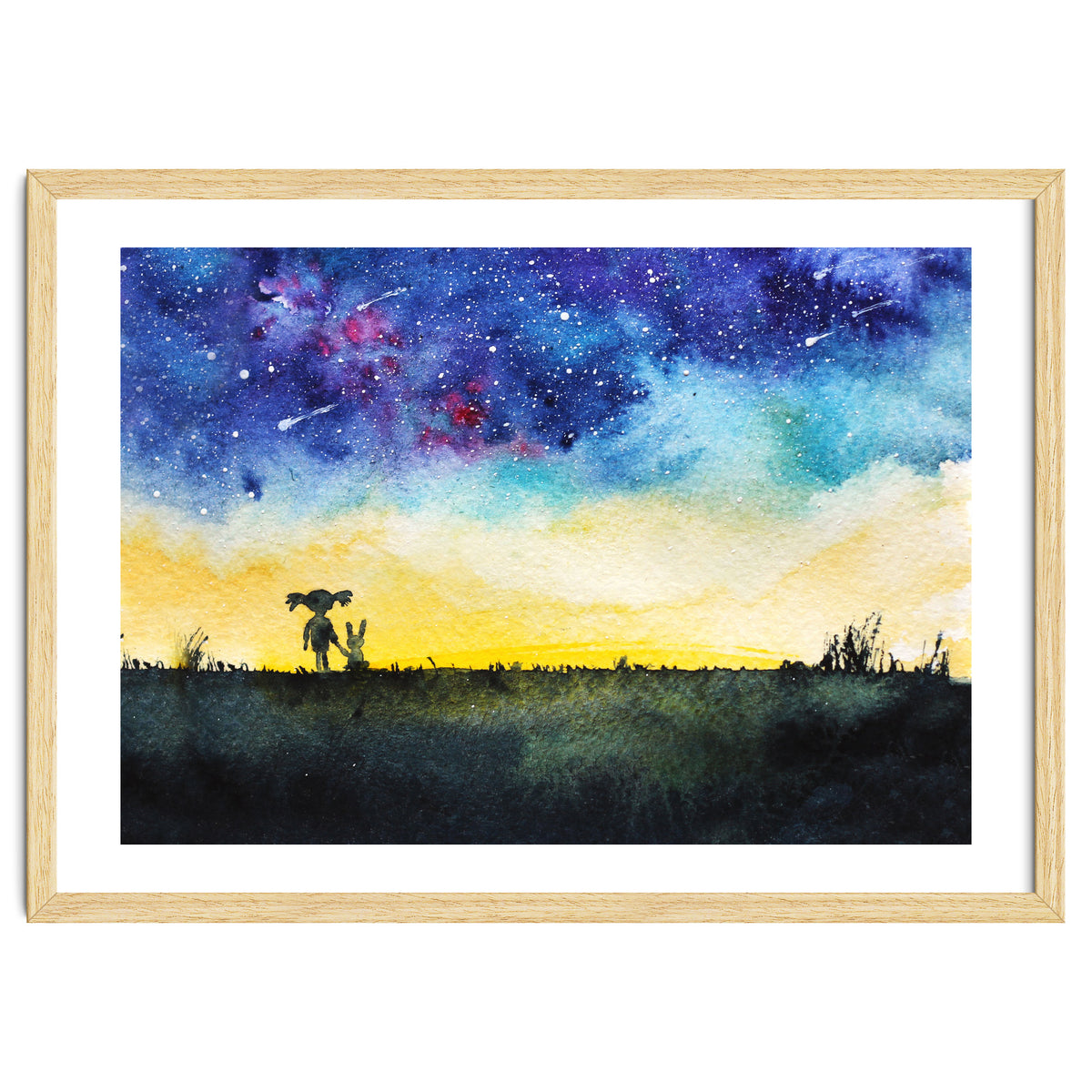 Baby girl's wishes || watercolor for nursery, kids room