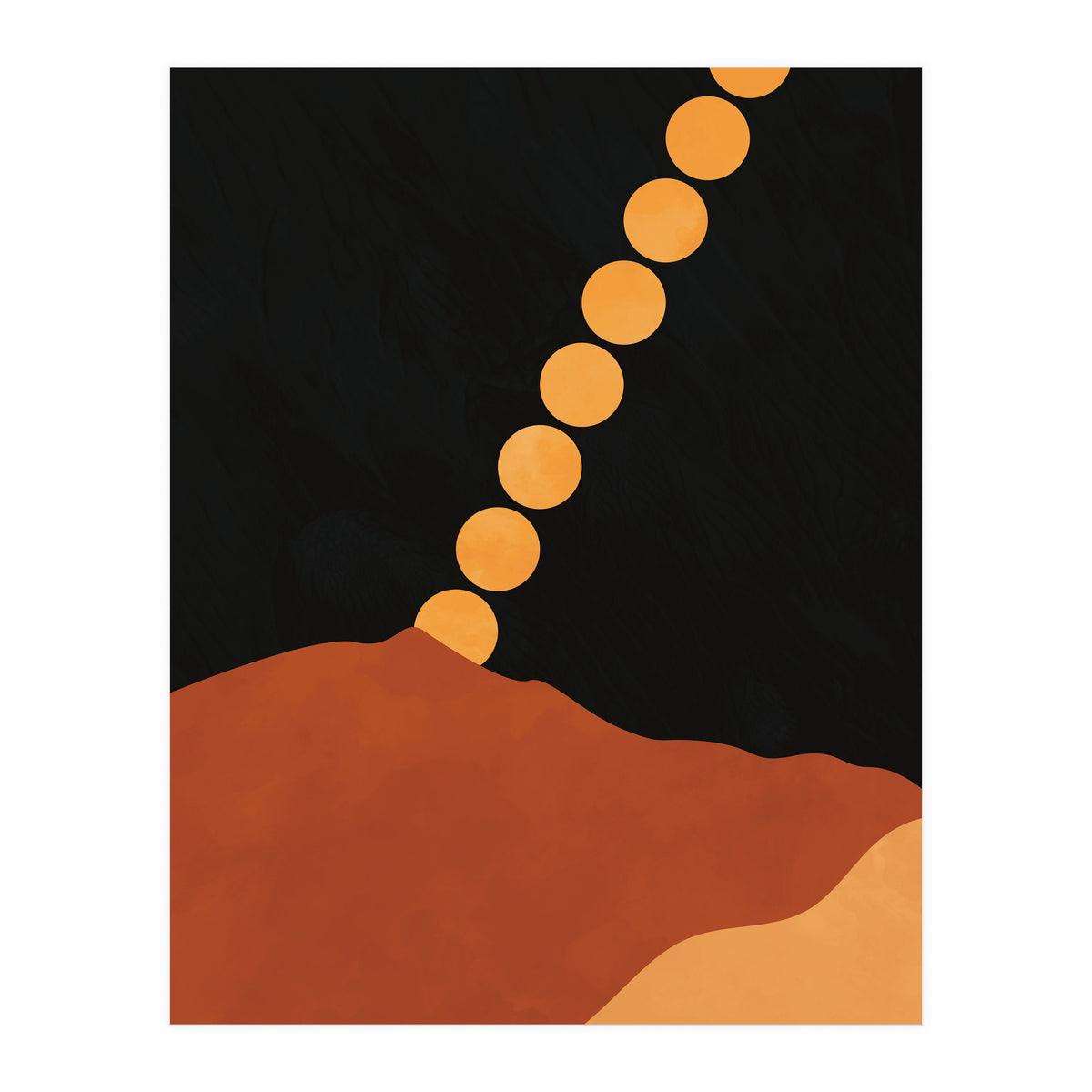 Mountain Hills Moon Earth Tones (Print Only)