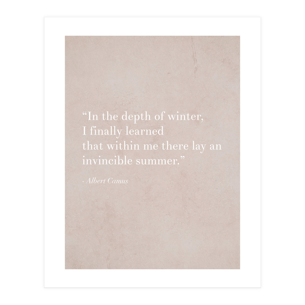 An Invincible Summer By Camus (Print Only)