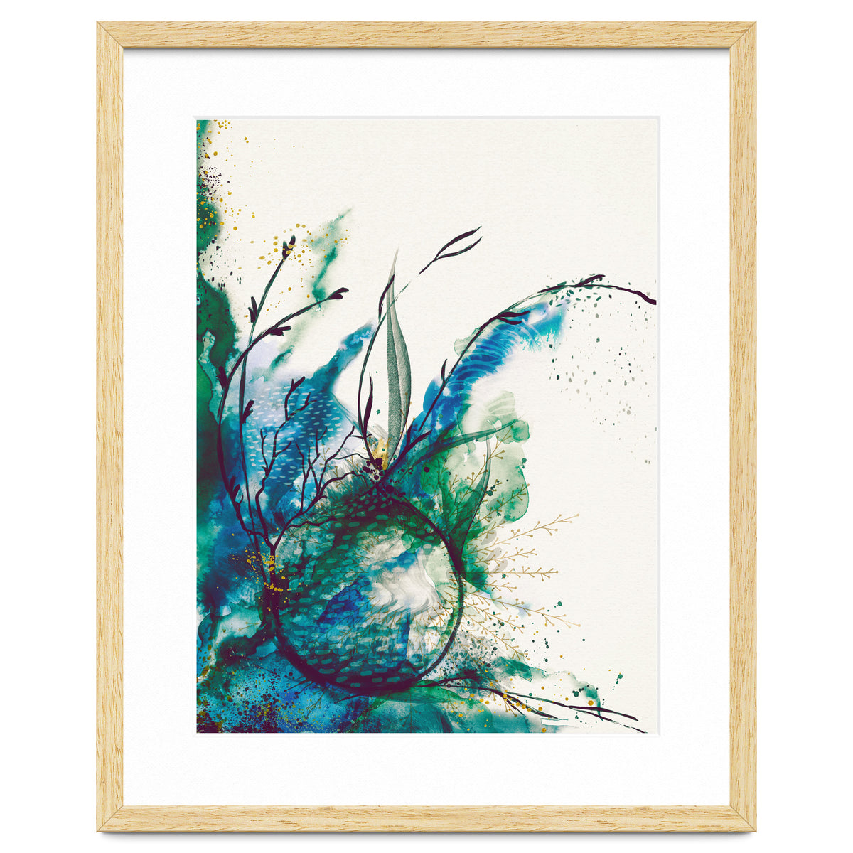 Abstract Sea Watercolour