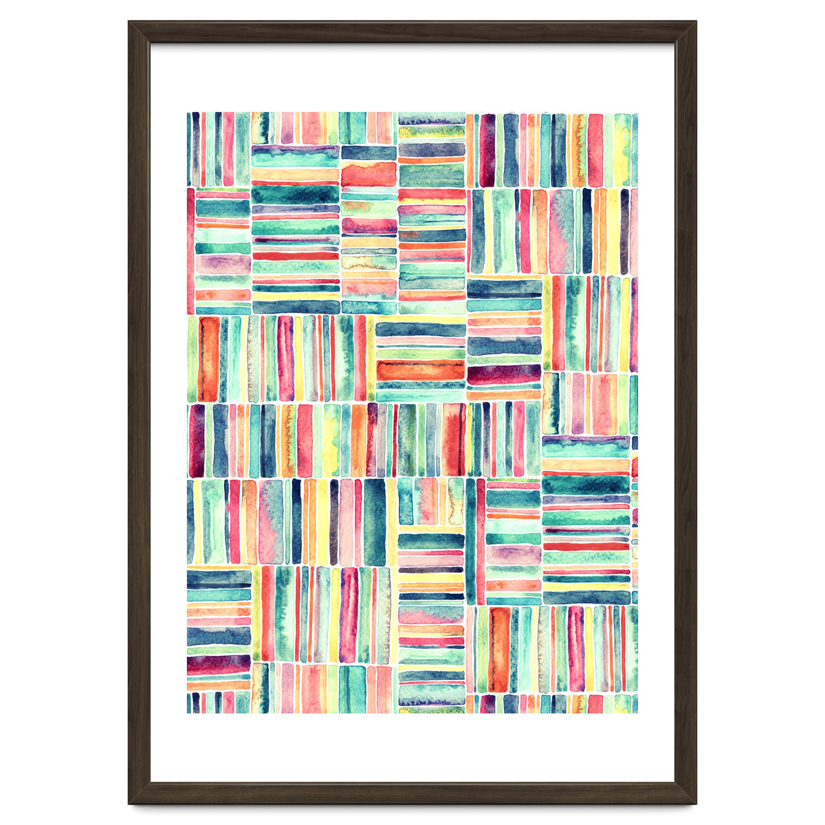 Retro Beach Chair Pastel Watercolor Stripes