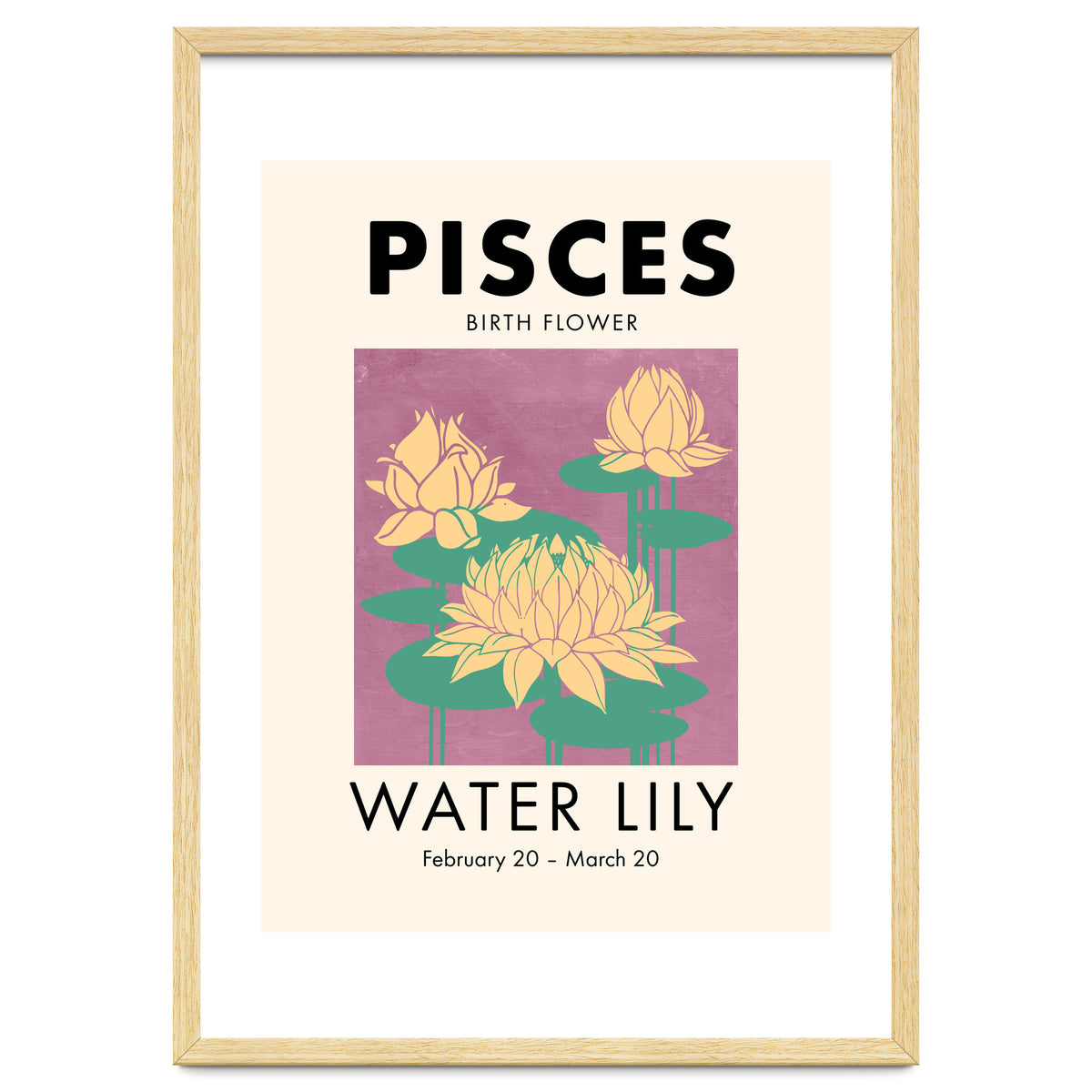 Pisces Birth Flower Water Lily